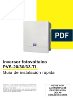 FIMER PVS-20!30!33-TL Quick Installation Guide ES RevD 0