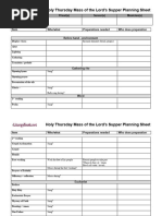 Holy - Maundy - Thursday Liturgy Planning Template