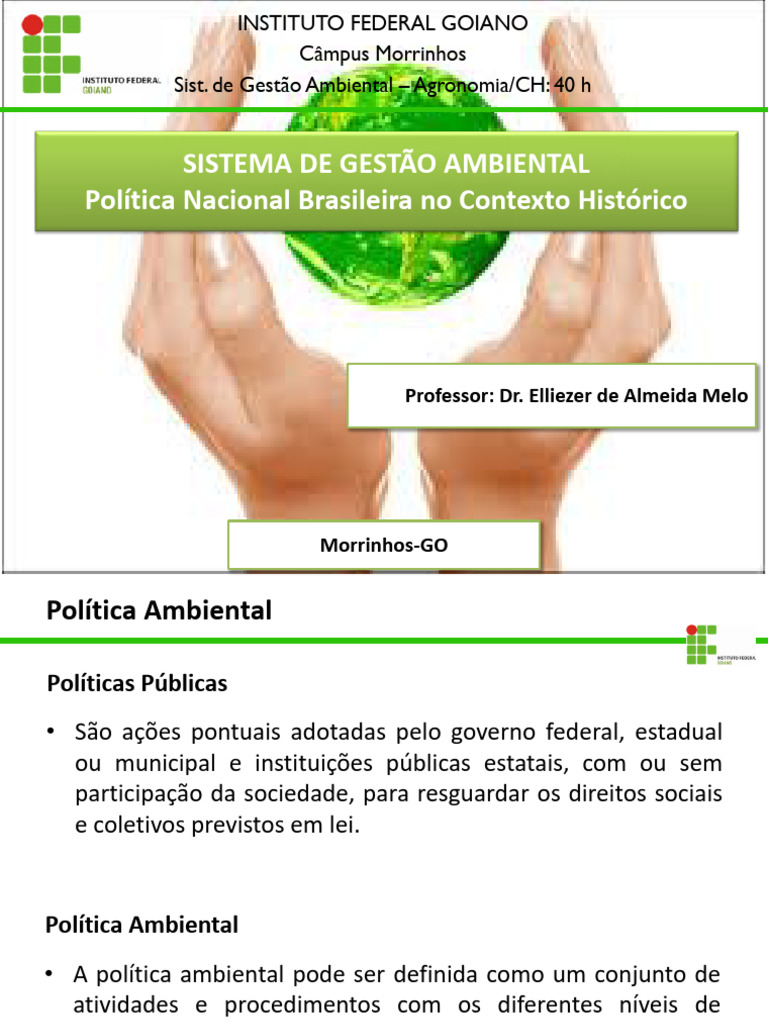 Evolução da Política Ambiental no Brasil | PDF | Sustentabilidade ...