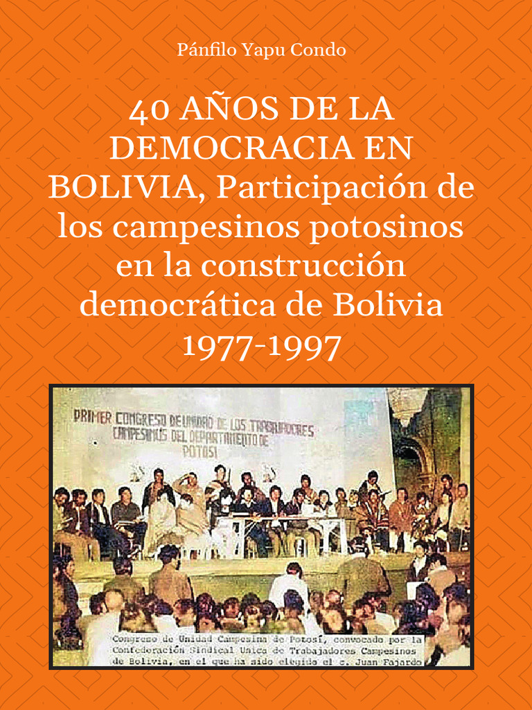 LIBRO 40 Años de La Democracia en Bolivia | PDF | Bolivia