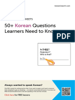50 Korean Questions Learners Need To Know