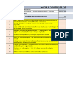 Matriz de Funciones de Puesto, Tabla de Valoración, Matriz de Funciones de Puestos