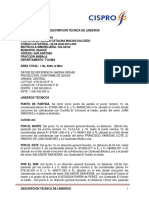 Descripción Técnica de Linderos - Predio La Primavera