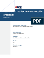 Actividad 3.1 Taller de Construccion Oracional, Grupal