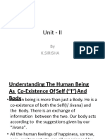 UNIT 2 - Understanding The Human Being - Harmony in Myseld