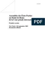 Assemblée Des États Parties Au Statut de Rome 1ère Session Documents Officiels (03-09-2002) (F)