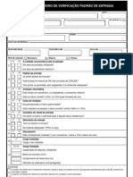 Roteiro de verificação padrão de entrada