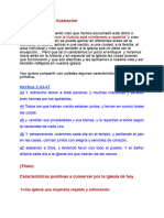 Caracteristicas positivas a conservar por la iglesia de hoy