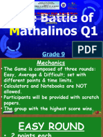 Battle of Mathalino's Grade 9 2023 - STE