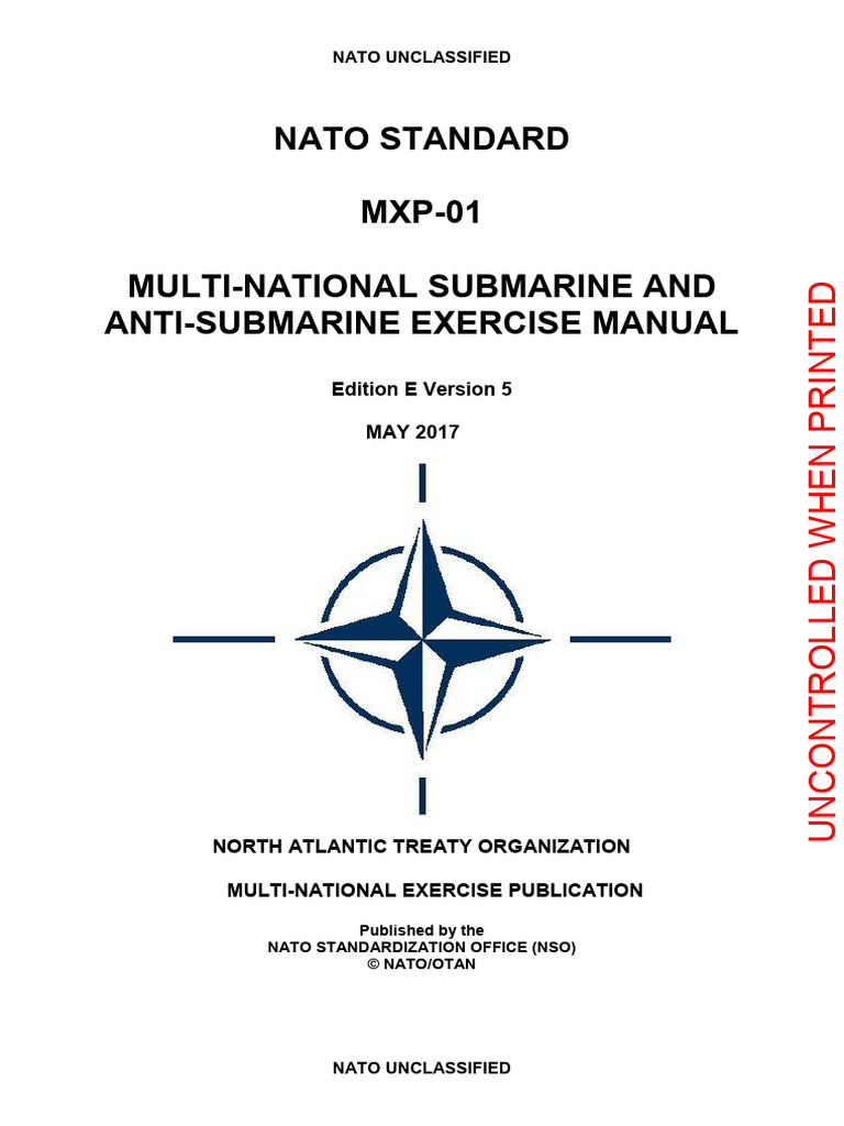 NATO MXP-01 Submarine Exercise Manual | PDF | Anti Submarine Warfare ...