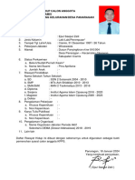 Daftar Riwayat Hidup Calon Anggota