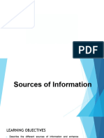 Sources of Information