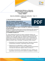 Guia de Actividades y Rúbrica de Evaluación - Fase 4 - Exposición