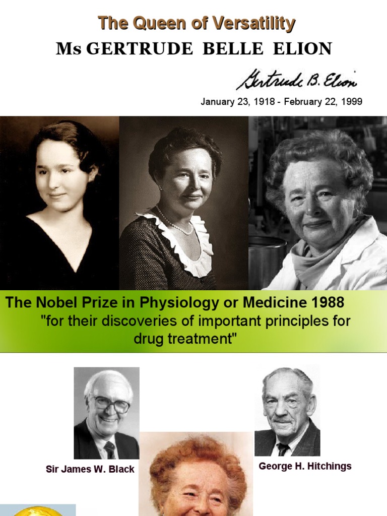 Gertrude Belle Elion | PDF | Clinical Medicine | Medical Specialties