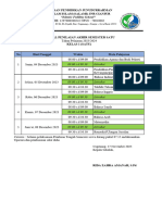 Jadwal Pas 1 KLS 1 SD JNR