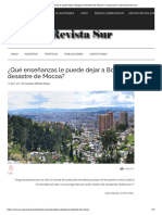¿Qué Enseñanzas Le Puede Dejar A Bogotá El Desastre de Mocoa - Corporación Latinoamericana Sur
