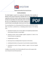 CoE UK Priorities Document
