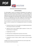 CoE UK Priorities Document