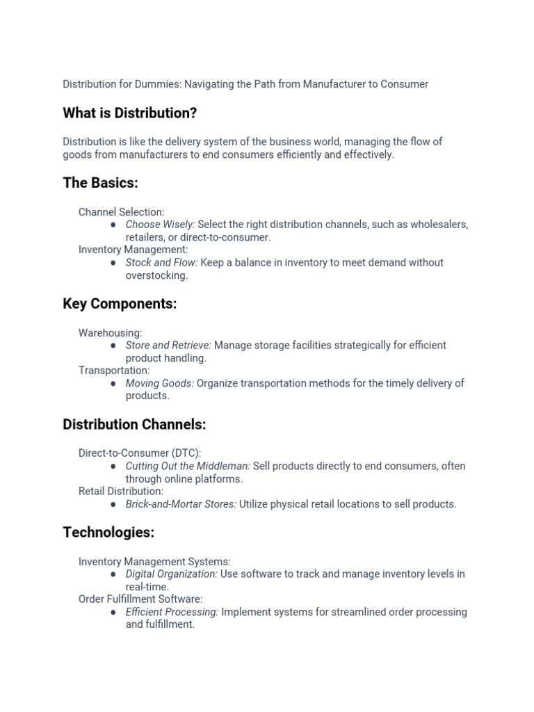 Mastering Product Distribution Strategies | PDF | Warehouse | Inventory