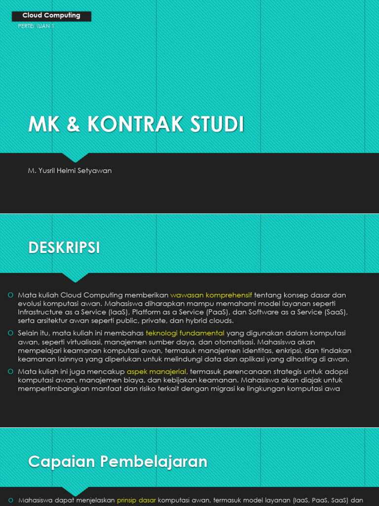 Pengantar Cloud Computing dan Keamanannya | PDF
