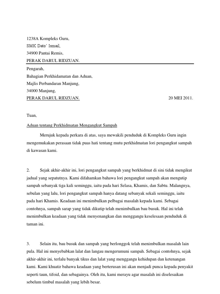 Contoh Surat Tawaran Perkhidmatan