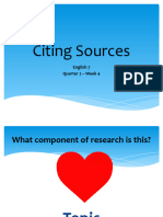 Citing Sources