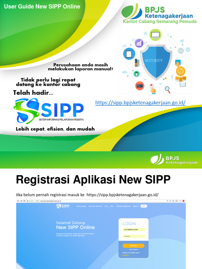 Panduan Registrasi New SIPP Online | PDF | Pengelolaan Keuangan & Uang