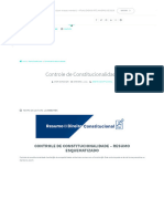 Controle de Constitucionalidade (RESUMO ESQUEMATIZADO)