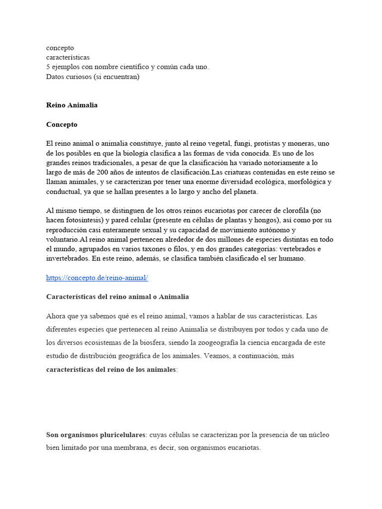 Reinos Protista y Animalia ) | PDF | Eucariotas | Plantas