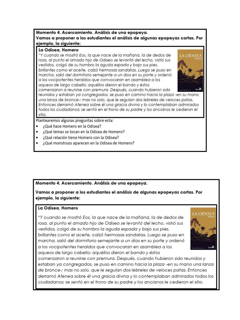 La Odisea Pdf Odisea Homero