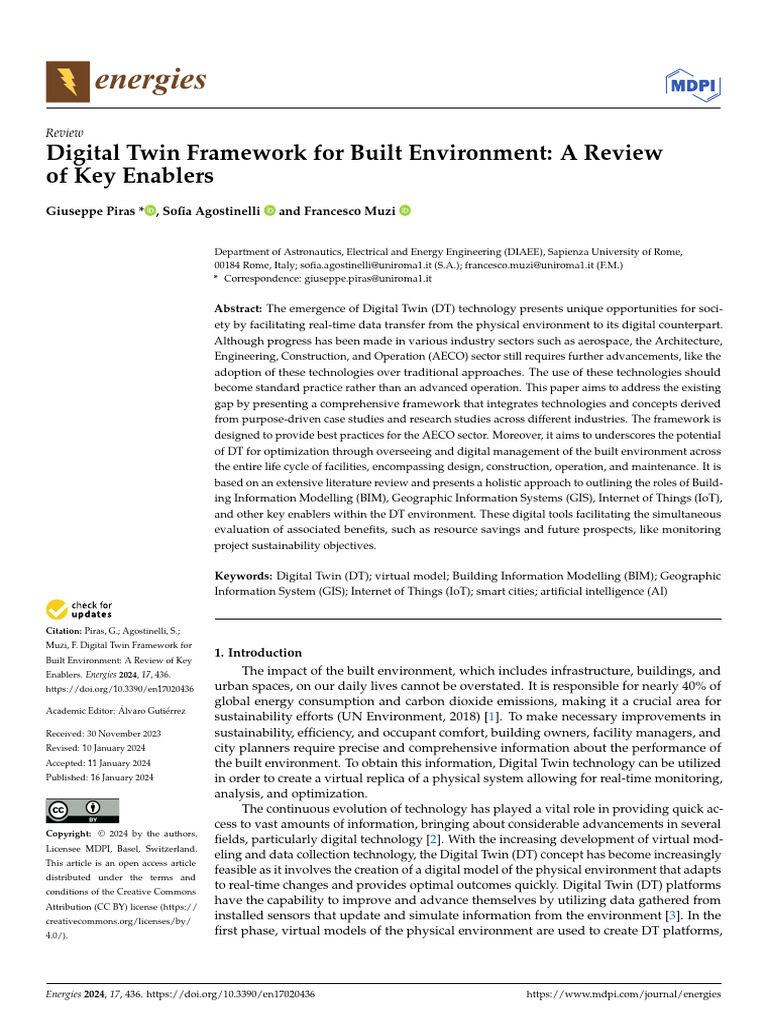 Energy Digital Twin | PDF | Internet Of Things | Building Information ...