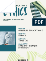 Ethics - Lesson 1.1