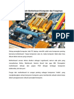 Mengenal Sejarah Motherboard Komputer Dan Fungsinya