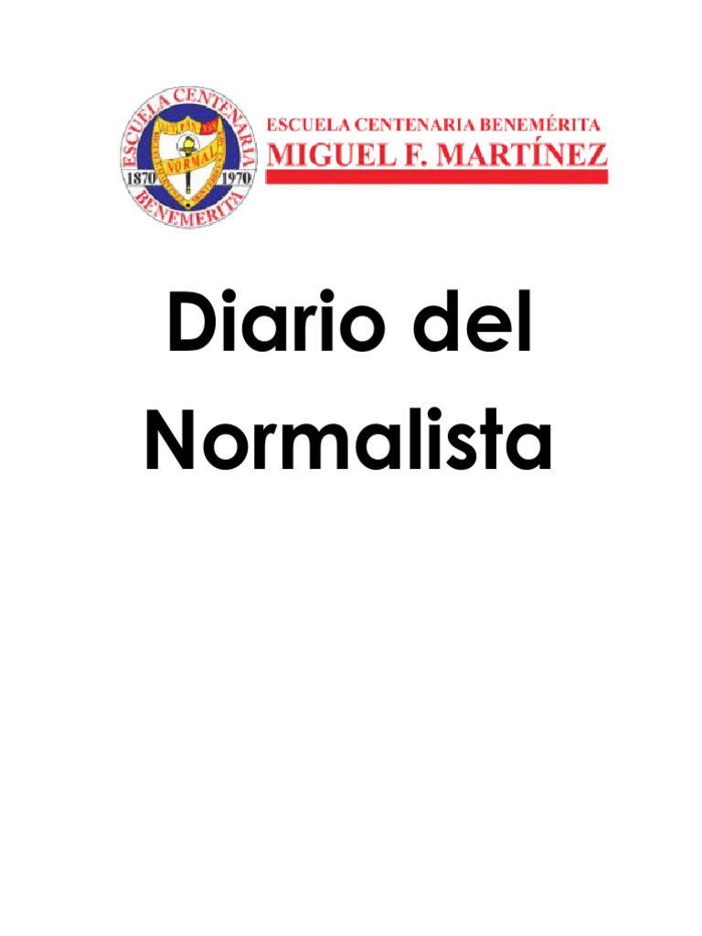 Diario del Normalista: Práctica Docente | PDF | Crecimiento personal y ...