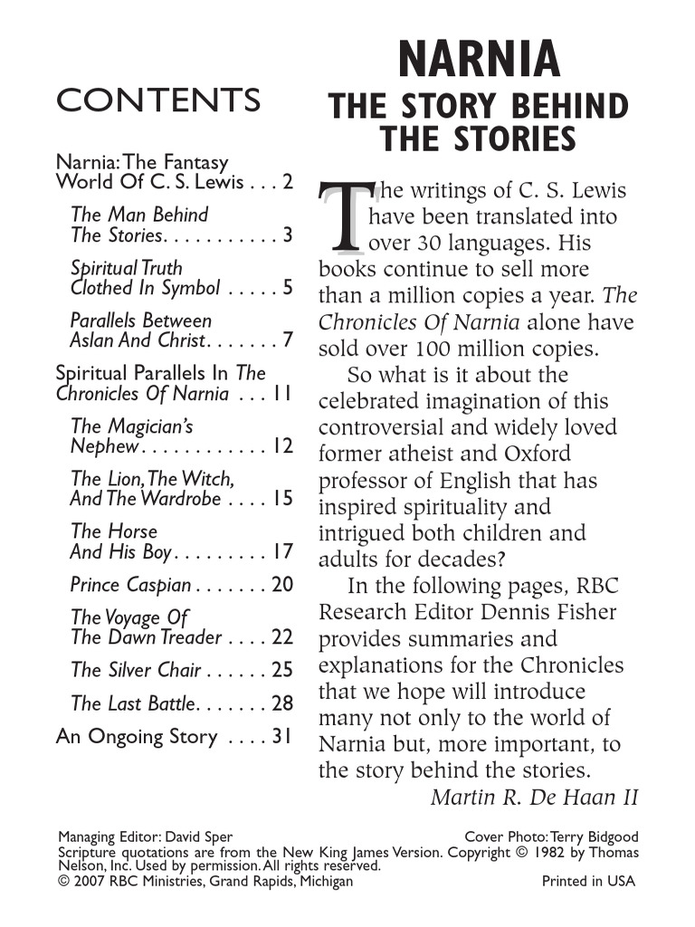 Narnia Pdf The Chronicles Of Narnia Aslan