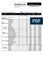 Ivory Graphic Materials Inc.: Pricelist 2014