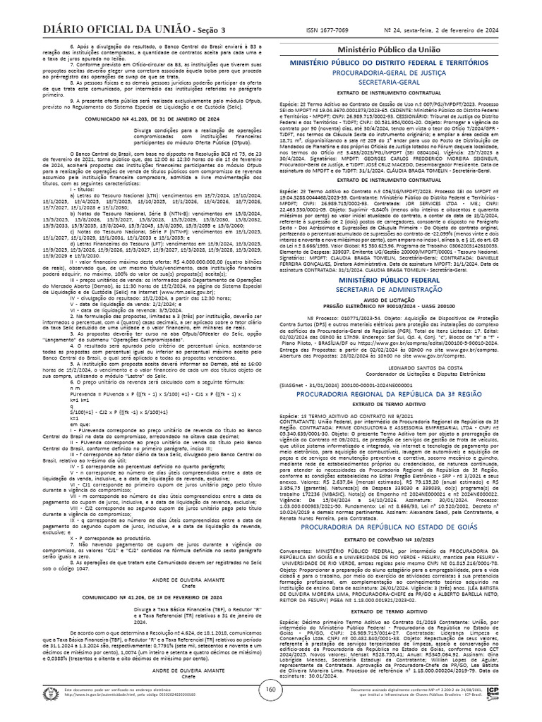 Dou3 2024 02 02 | PDF | Promotor | Brasil