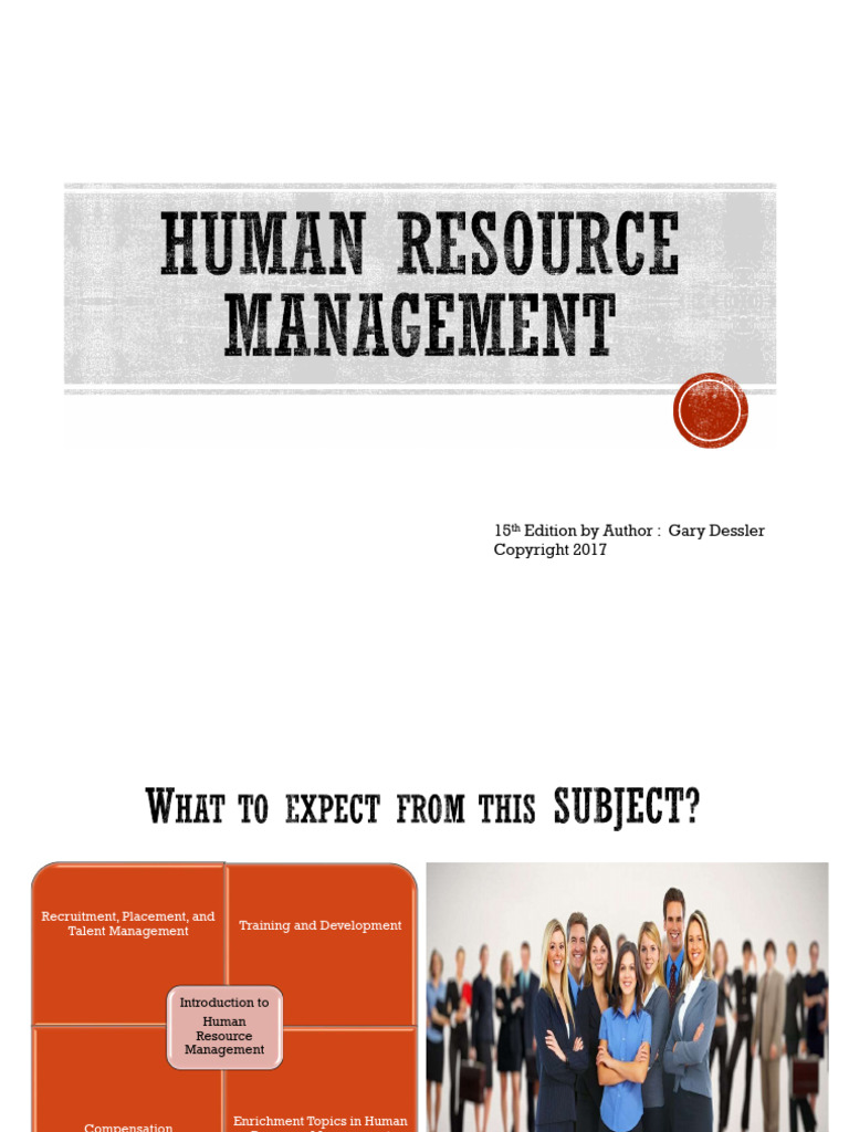 Human Resource Management Chapter 1 Pdf Human Resource Management