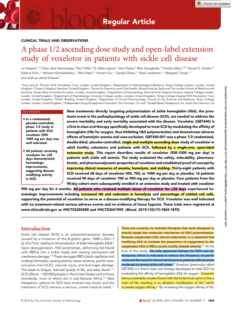 Howard et al 2019 download free pdf anemia hemoglobin