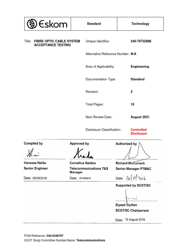 Fibre Optic Cable System Acceptance Testing | PDF | Optical Fiber ...
