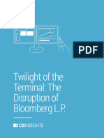 CB Insights - Disruption of The Bloomberg Terminal