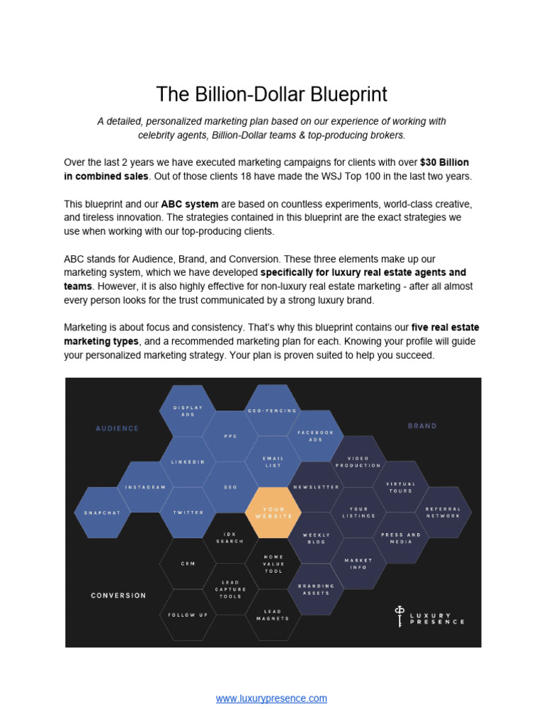 Billion Dollar Blueprint Pdf Search Engine Optimization Brand