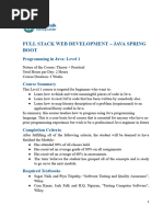 Full Stack Web Development - Java Spring Boot: Programming in Java: Level 1