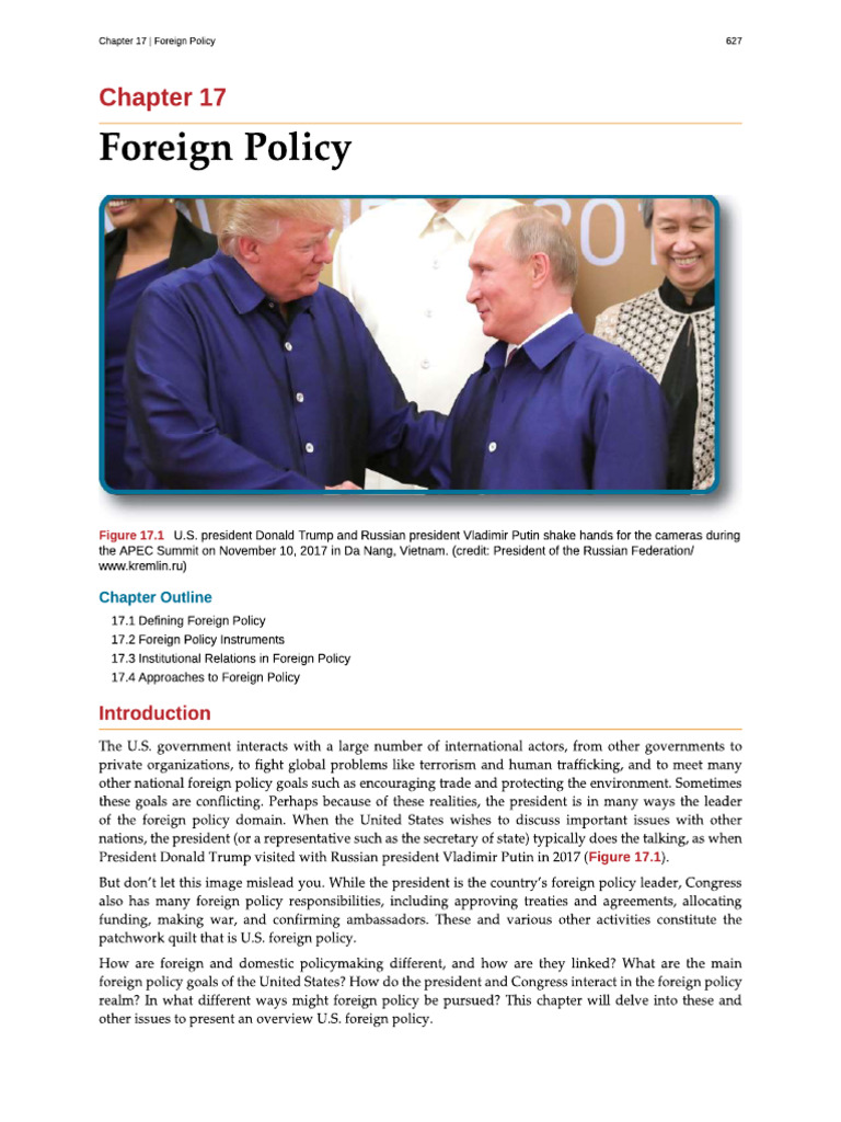 Ch. 17 Foreign Policy Textbook | PDF