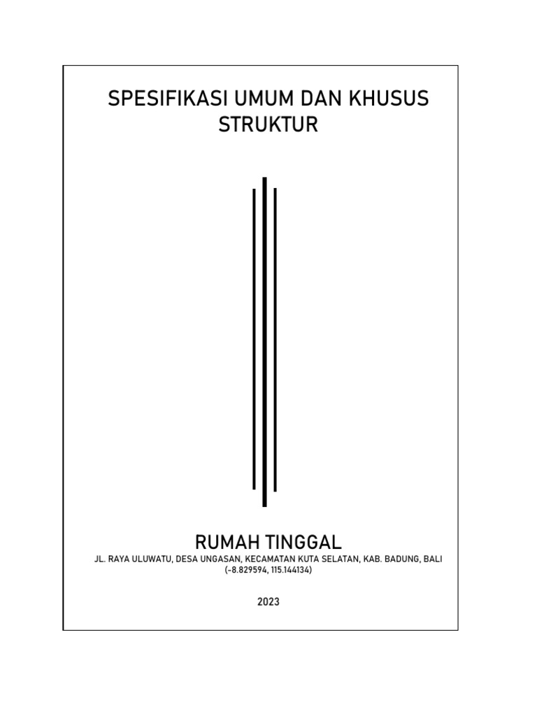 Spesifikasi Teknis Bangunan Rumah Tinggal | PDF