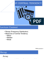 Lec 4 Measures of Central Tendency