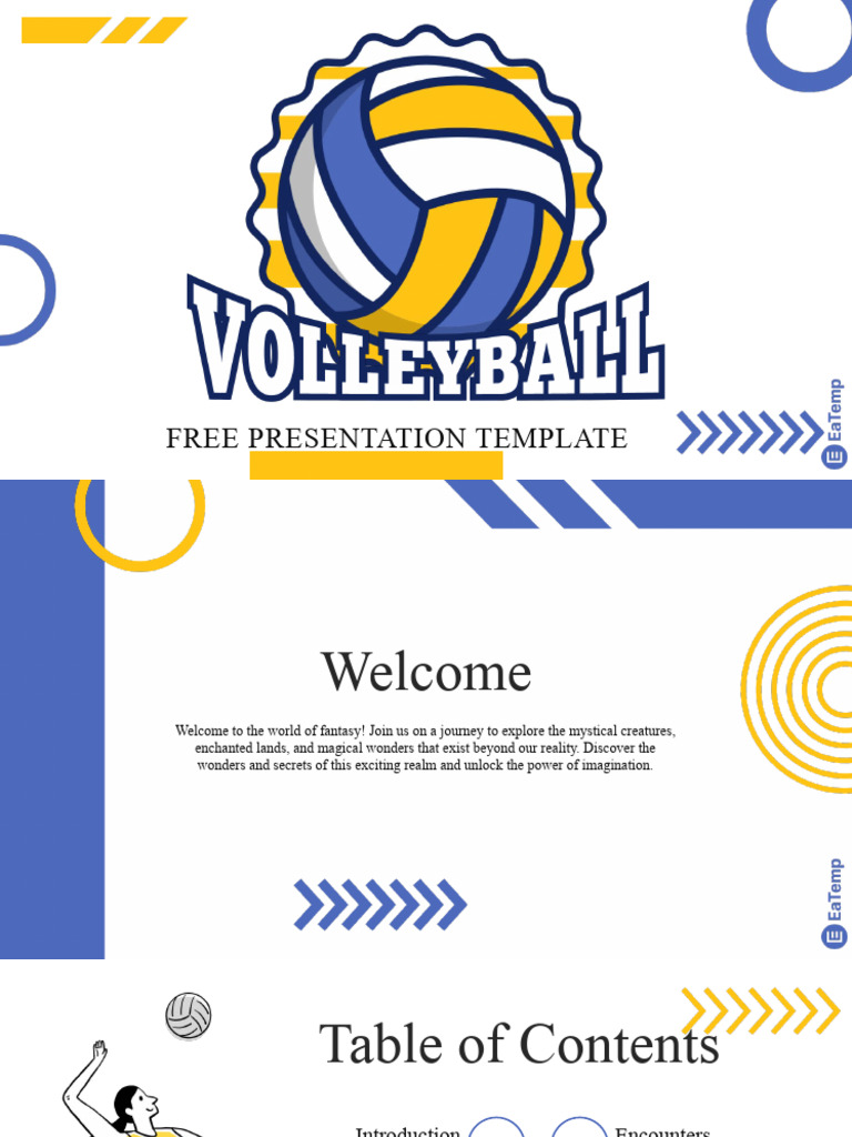 Volleyball Ppt Template By Eatemp Pdf Elves Dragon