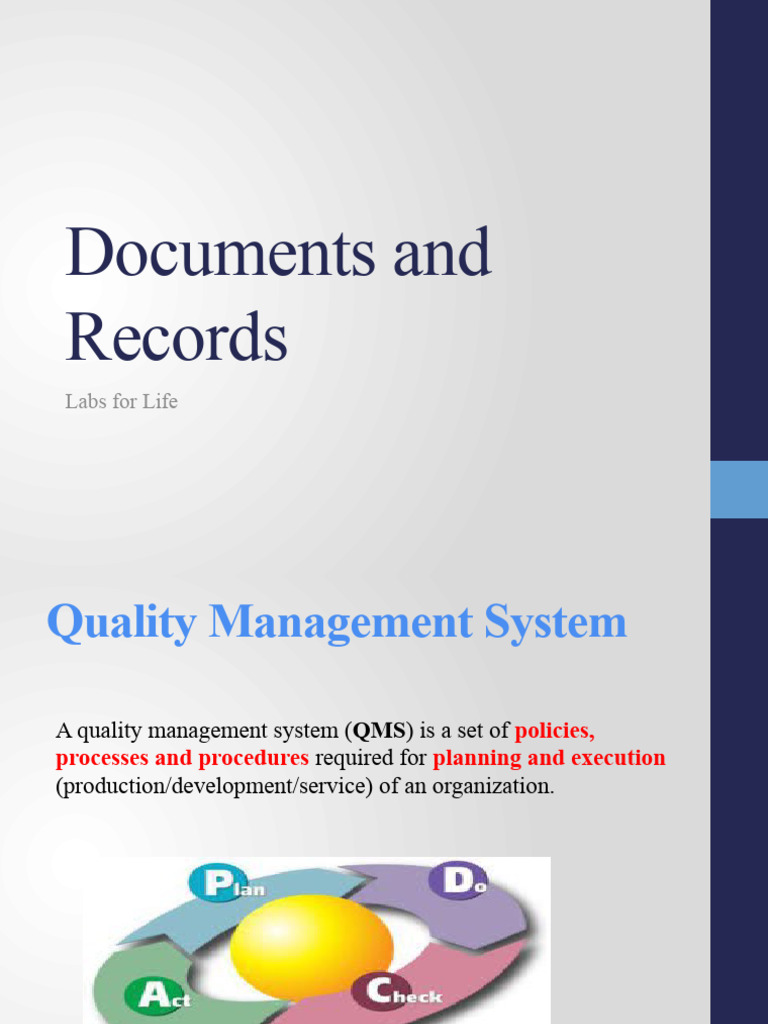 Documents and Records For Lab | PDF