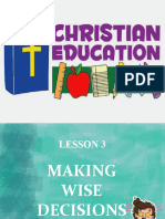 Lesson 3 - Making Wise Decisions