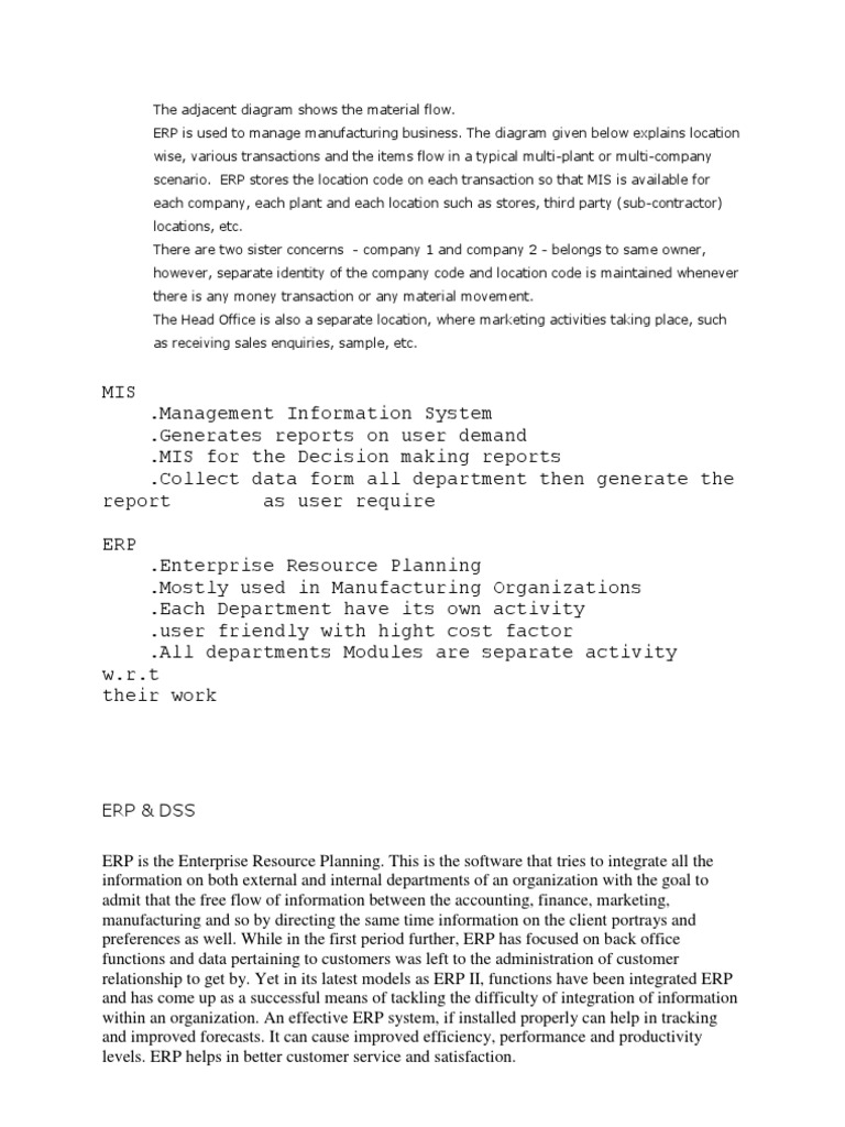 Working | PDF | Management Information System | Enterprise Resource ...